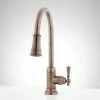 Promo 👏 Signature Hardware Amberley Pull Down Kitchen Faucet in Oil Rubbed Bronze 😍