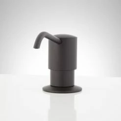 Discount ⭐ Signature Hardware Coronada 10-1/4 in. Brass Soap Dispenser in Flat Black 😀